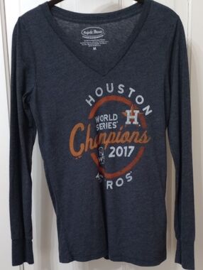 Majestic Houston Astros 2017 World Series Champions Long Sleeve Tee - NWOT